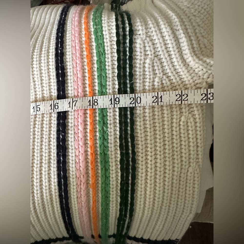 Tory Sport Merino Wool Striped Sweater - Picture 12 of 13